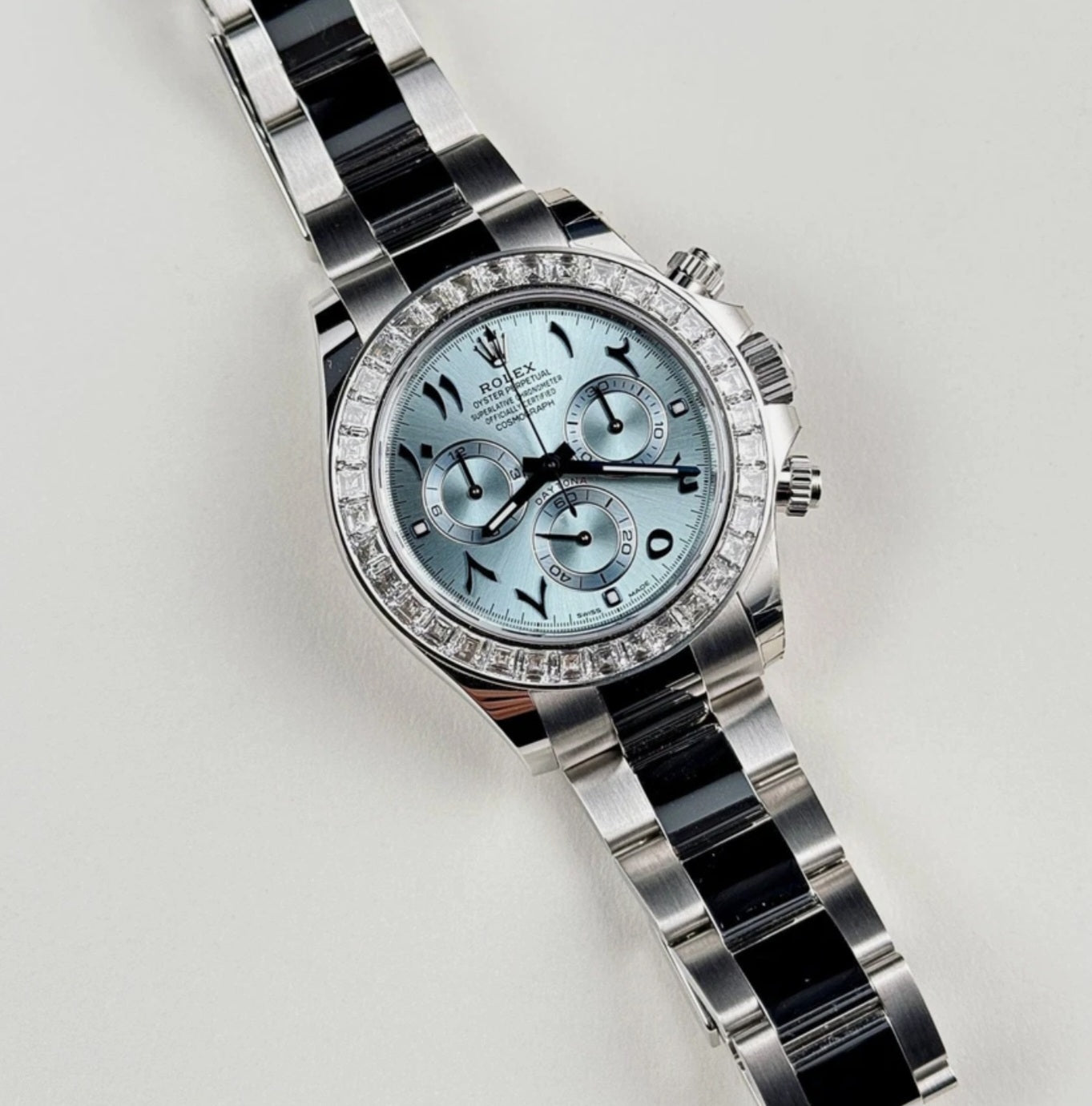 Rolex Daytona  platino diamante blu ghiaccio quadrante arabo (2023)