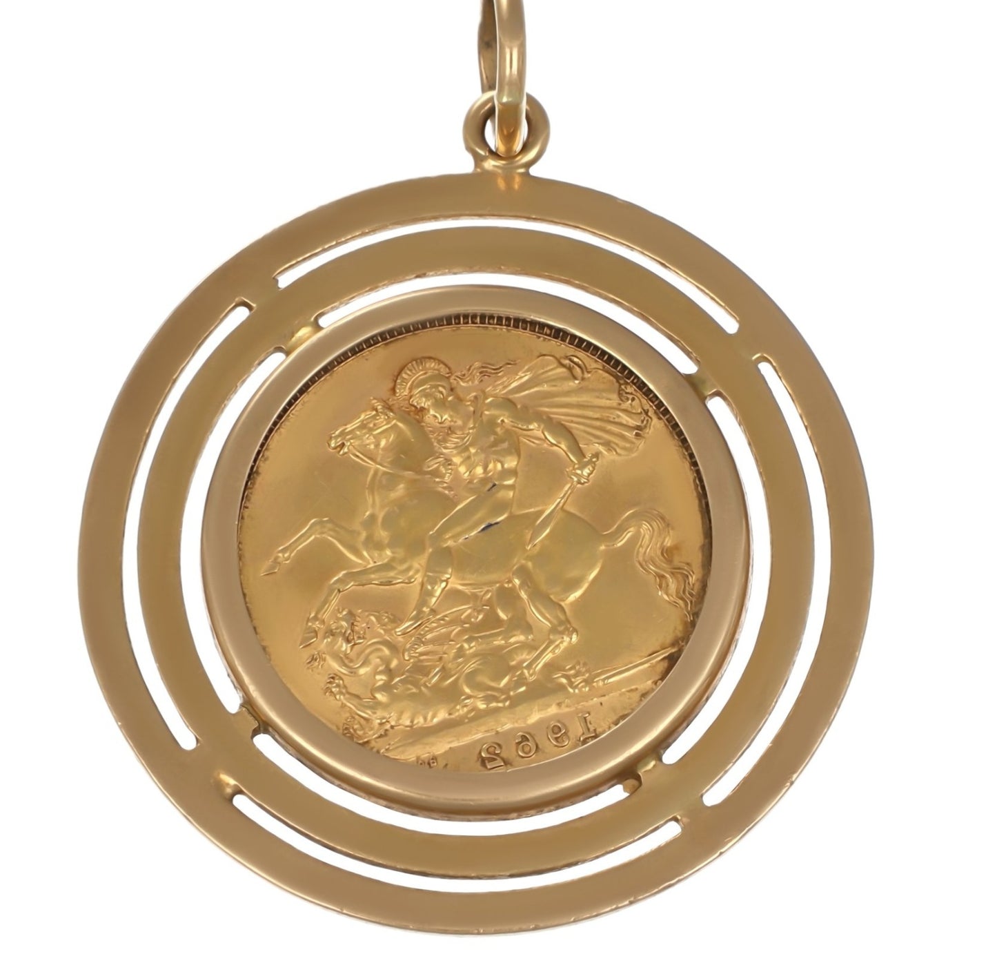 Ciondolo in oro con  sterline oro 22k