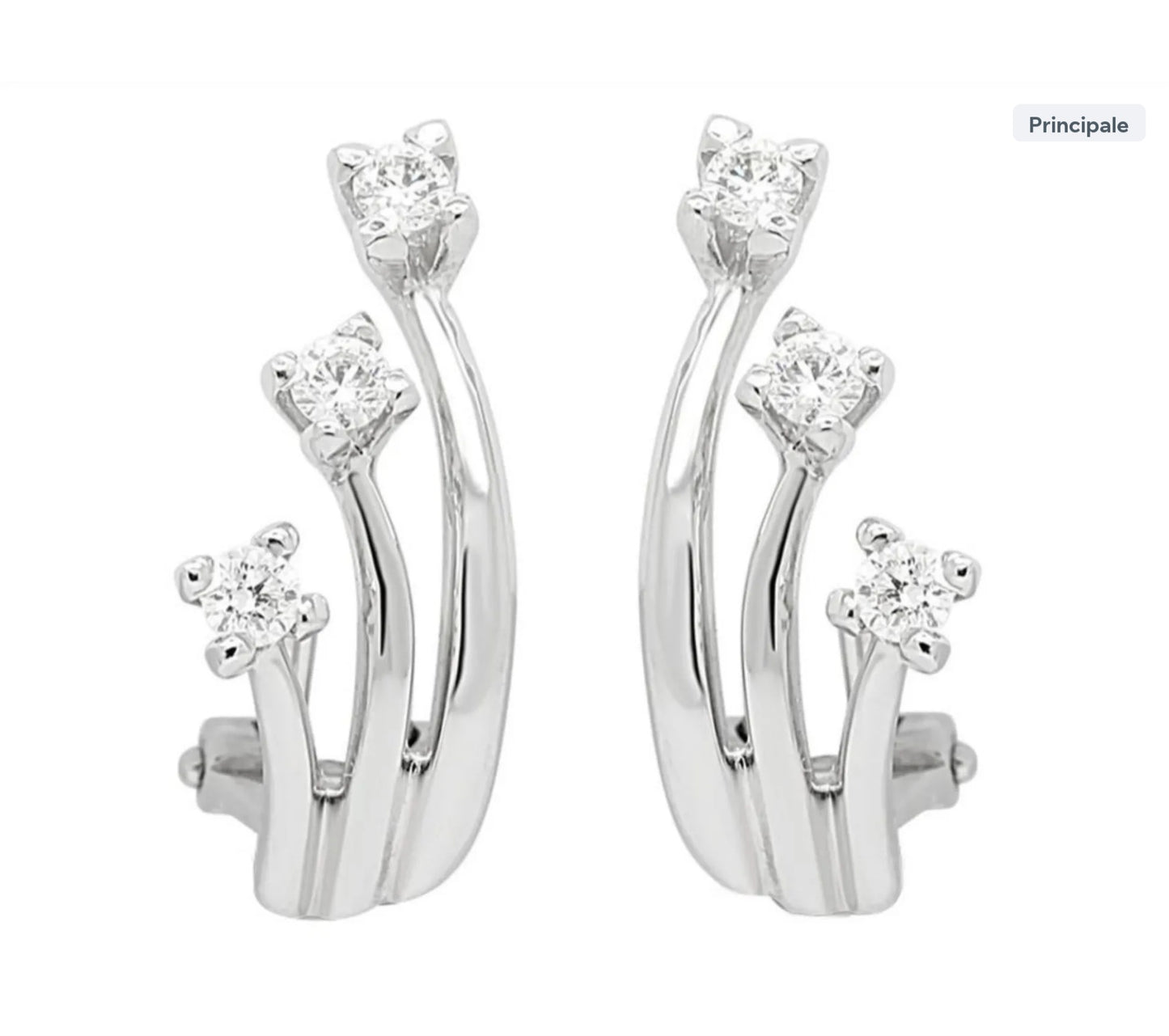 Orecchini - 18 carati Oro bianco - 0.30ct. tw. Diamante (Naturale) - Di