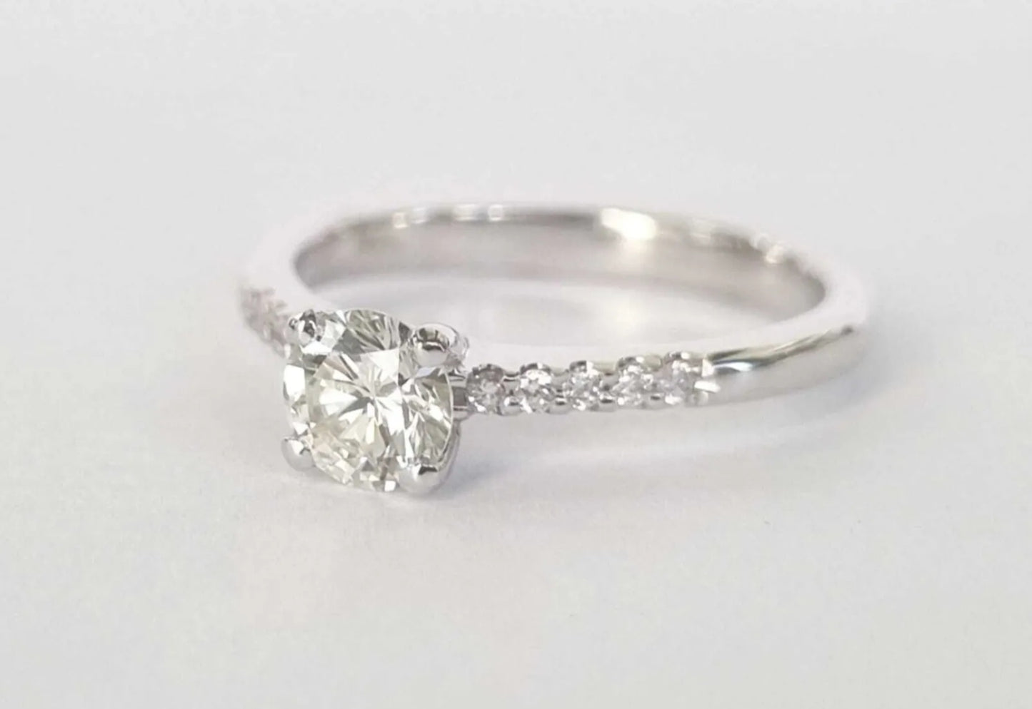 Anello di fidanzamento - 18 carati Oro bianco - 0.61ct. tw. Diamante (Naturale)