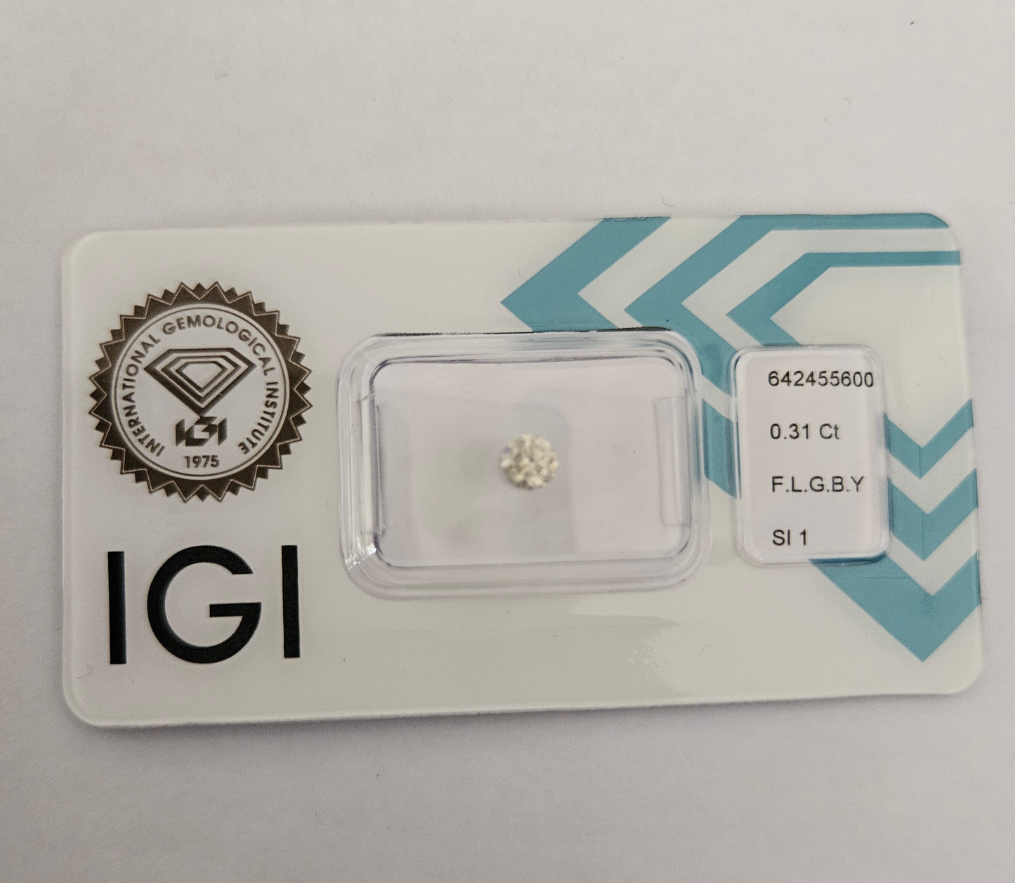Diamante da investimento certificato IGI 0,31 ct