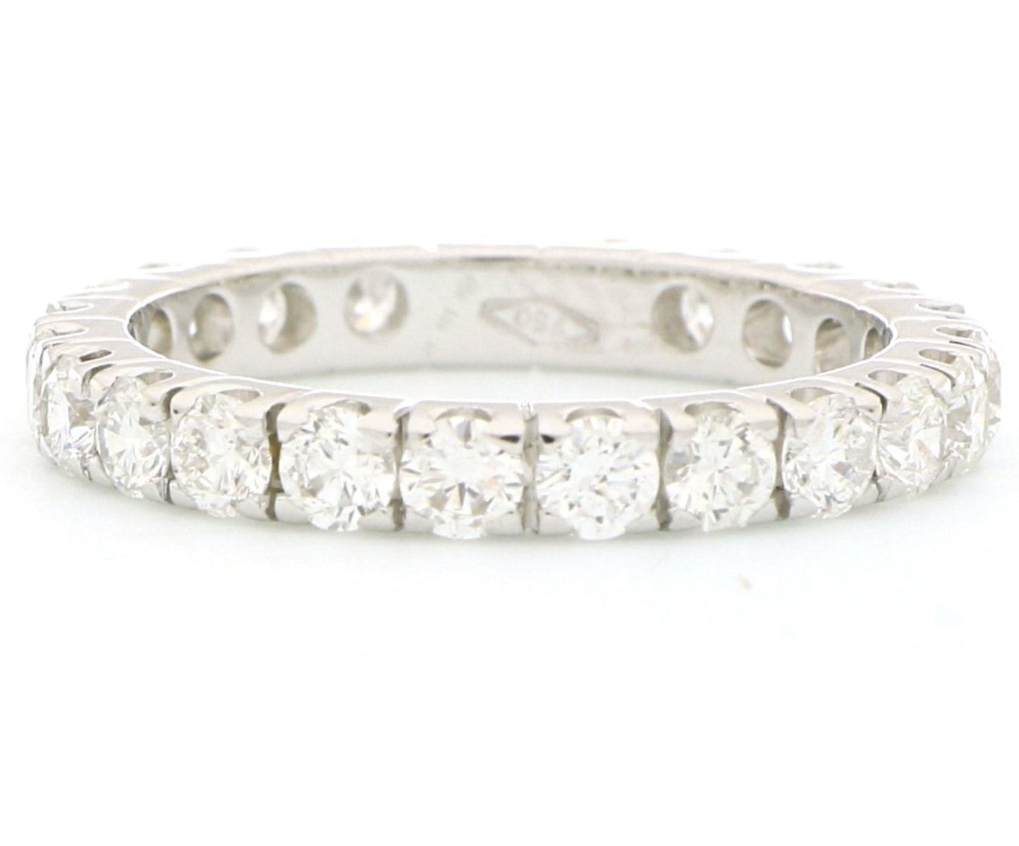 Anello riviera - 18 carati Oro bianco - 1.68ct. tw. Diamante (Naturale)