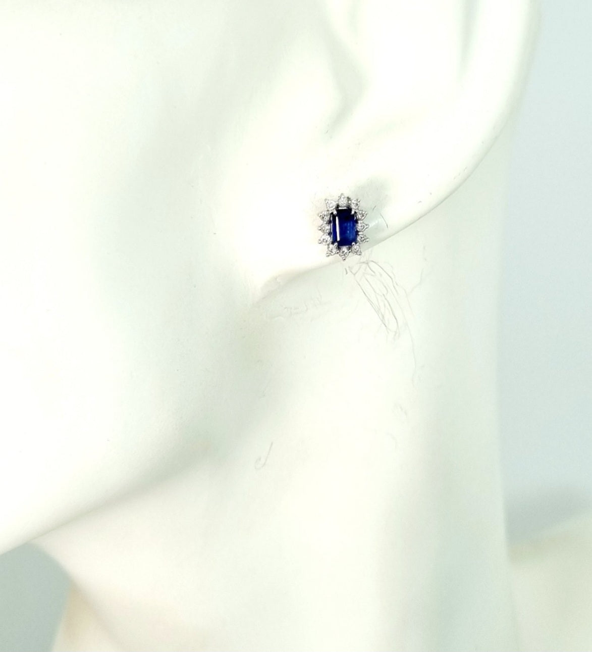 Orecchini - 18 carati Oro bianco Smeraldo - Diamante