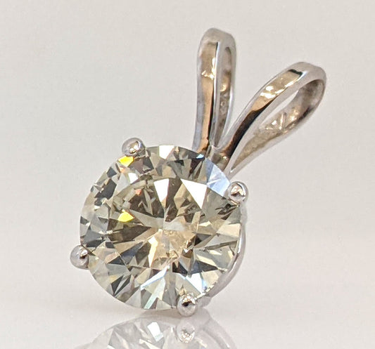 Ciondolo - 18 carati Oro bianco - 0.40ct. tw. Diamante ( naturale) -IGI