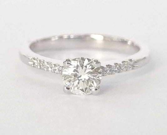 Anello di fidanzamento - 18 carati Oro bianco - 0.61ct. tw. Diamante (Naturale)