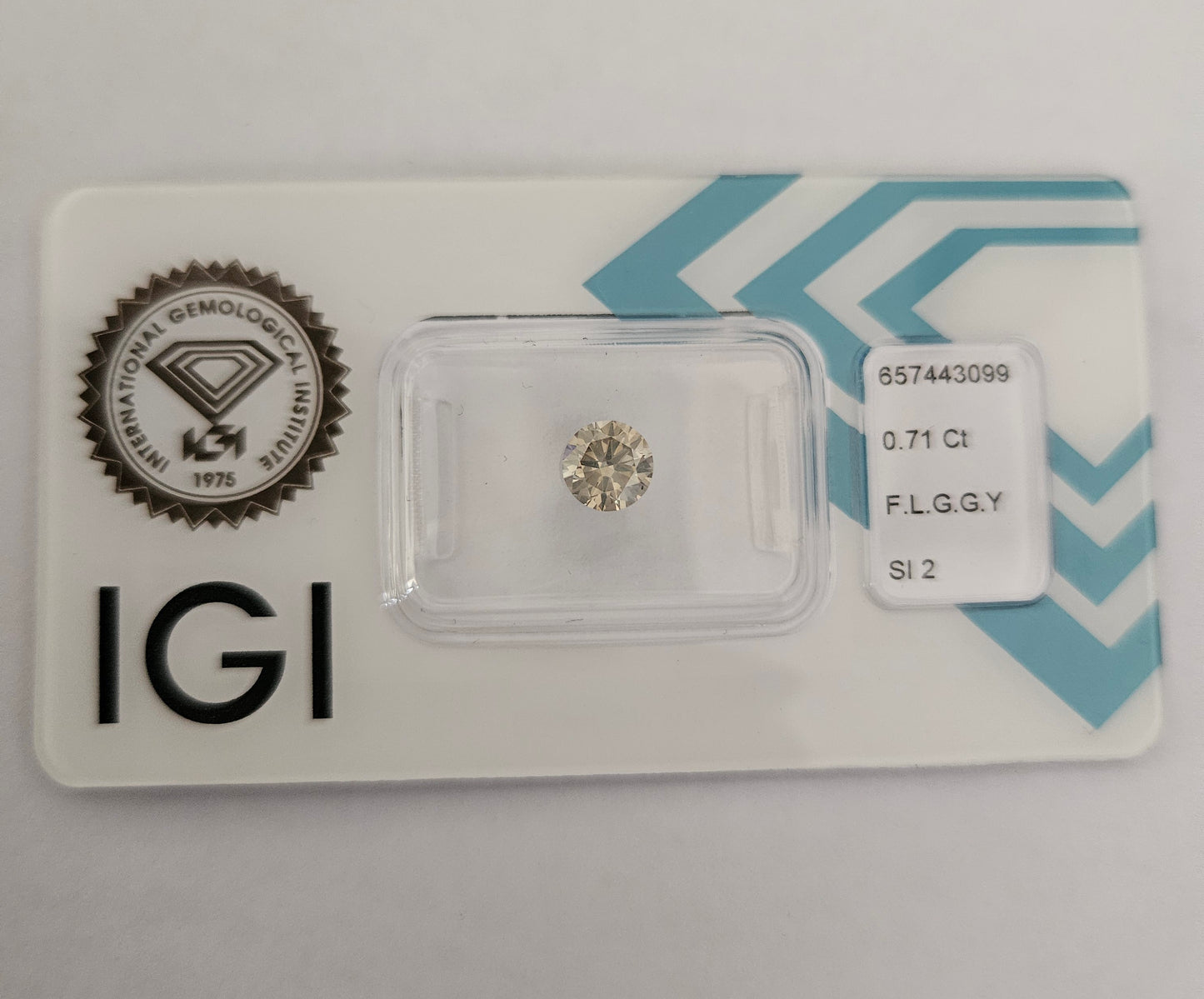 Diamante da investimento certificato IGI 0,71 ct
